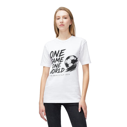 One World One Game Soccer T-Shirt — World Cup 2026 Football Tee