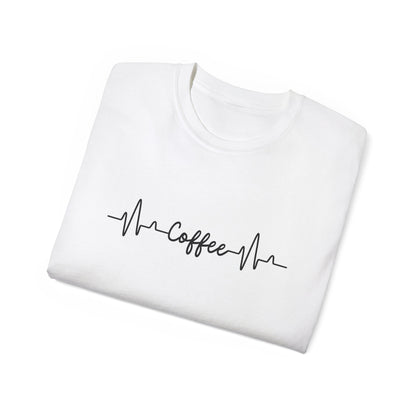 Coffee Heartbeat Tee — Coffee EKG Shirt for Coffee Lovers