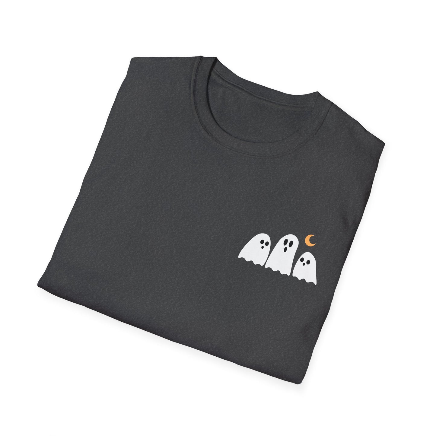 Eternity Angel T-Shirt — Small Ghosts Chest & Retro Statue Back Graphic
