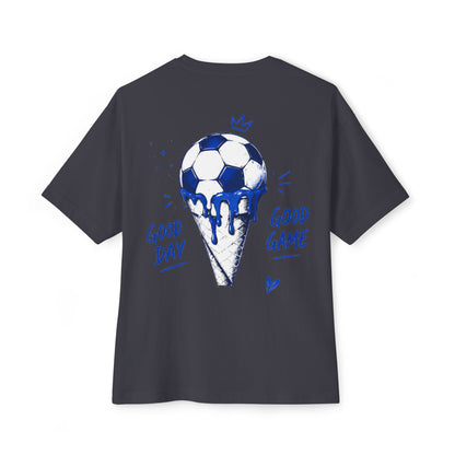 Soccer 'Game On' Graphic Tee – Play for the Dream Oversized Shirt