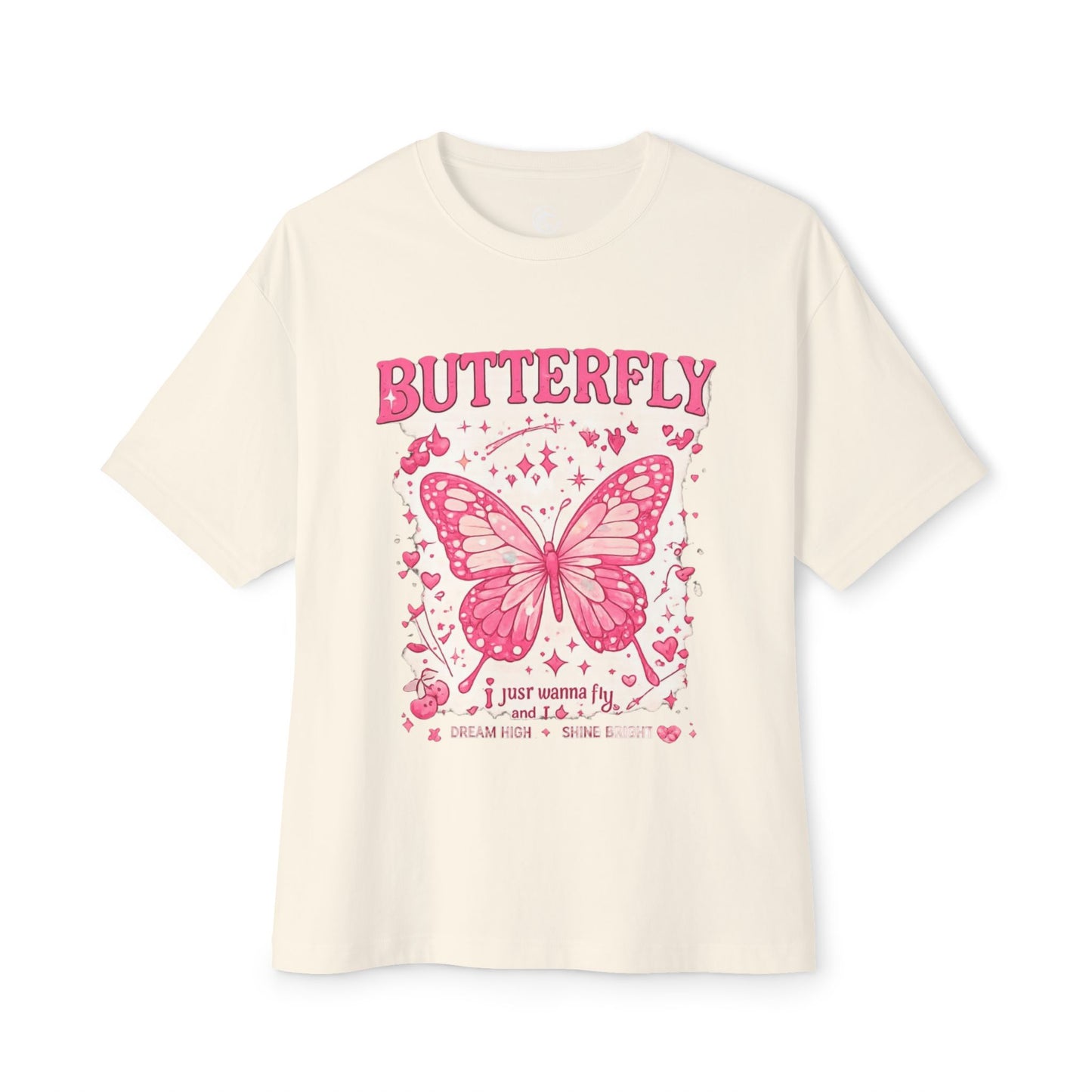 Butterfly Graphic Tee — Pink Vintage Butterfly Shirt