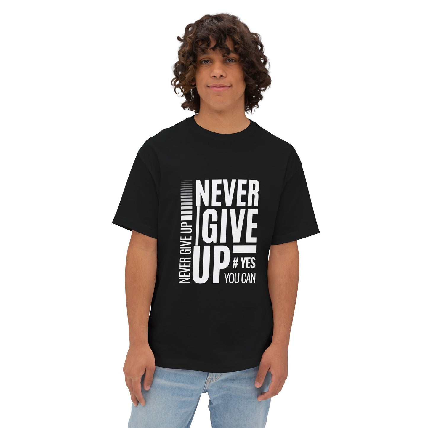 Never Give Up Tee — Motivational Graphic T-Shirt