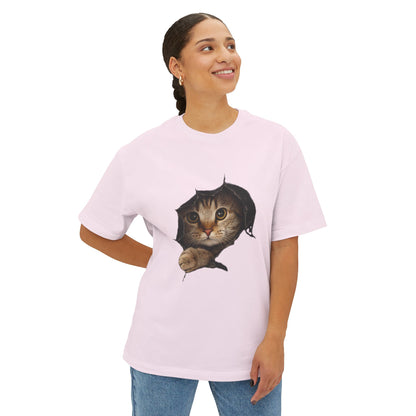 Cat Peeking Tee — Cute Kitten Graphic T-Shirt
