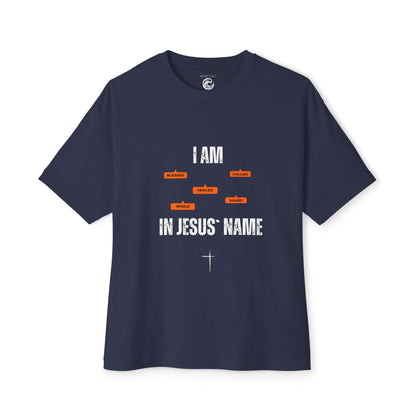 I Am in Jesus' Name Tee — Christian Faith Graphic T-Shirt