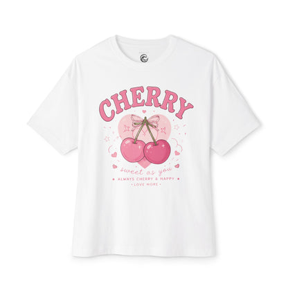 Cherry Graphic Tee — Cute Pink Cherry Vintage Style Shirt