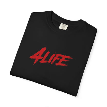4LIFE Graphic T-Shirt — 'Evolution' Red Script & Photo-Block Streetwear Tee