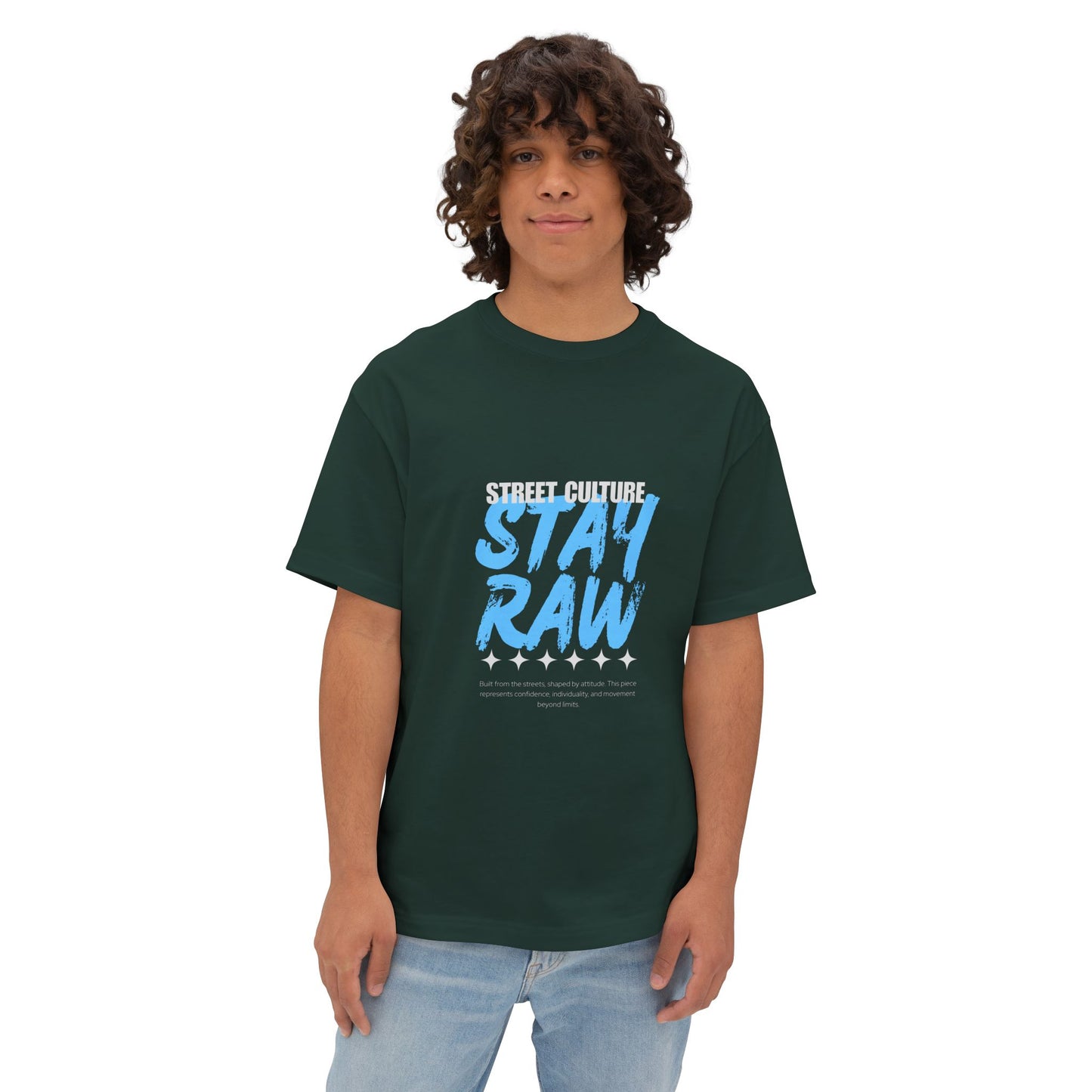 Stay Raw Street Tee — Urban Graphic Boxy T-Shirt