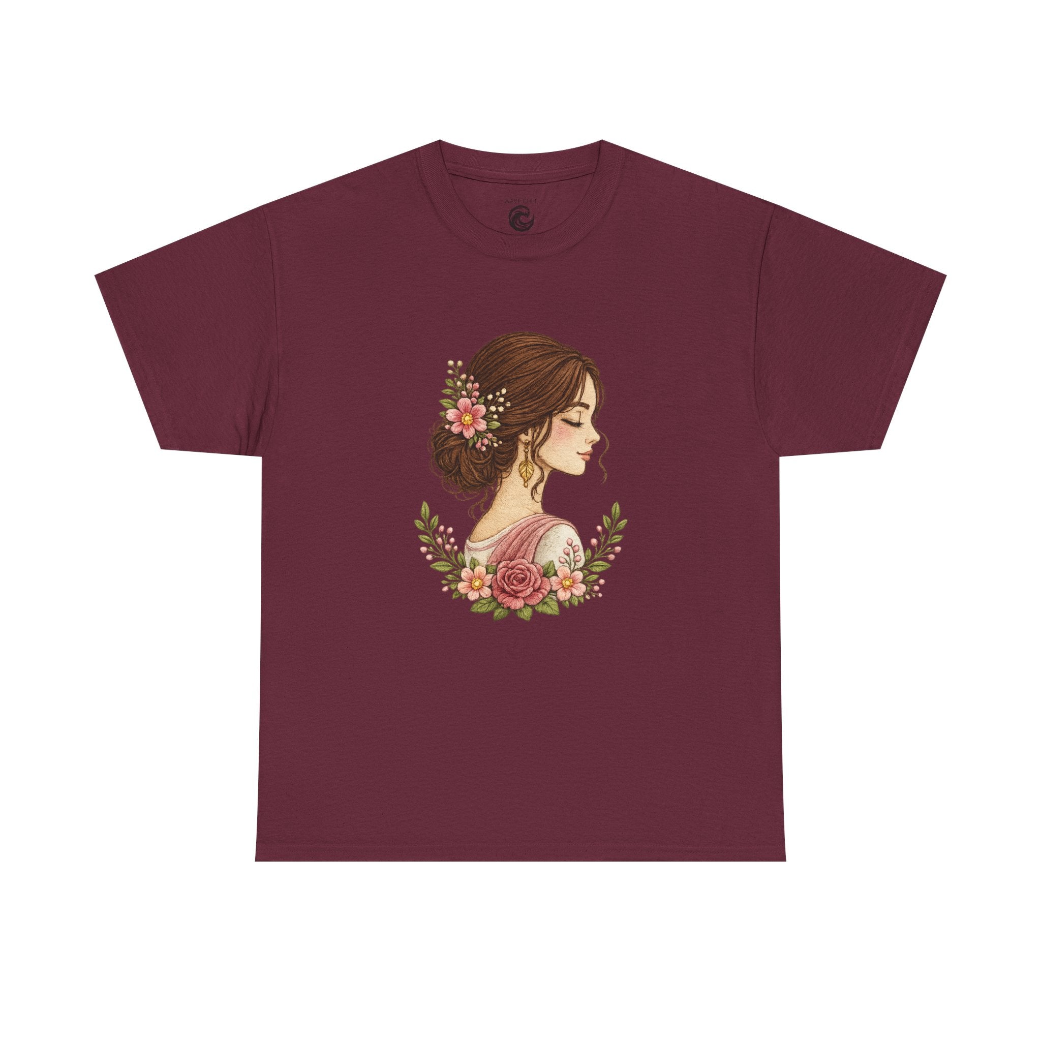 Woman tshirt. Floral Profile Tee