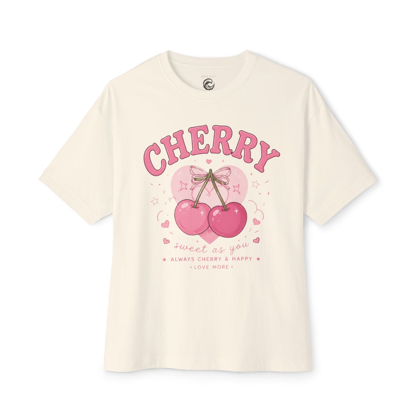 Cherry Graphic Tee — Cute Pink Cherry Vintage Style Shirt