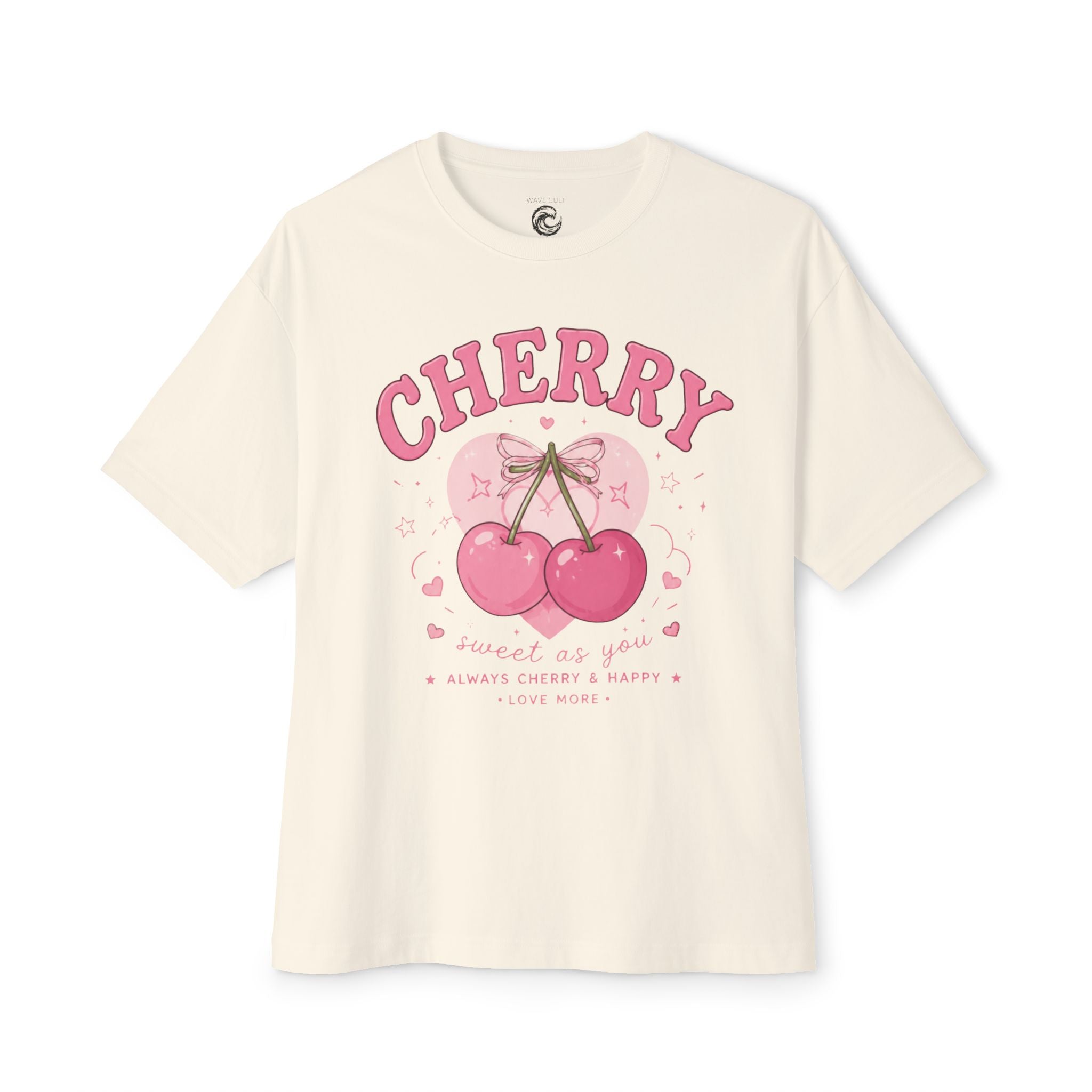 Cherry Graphic Tee — Cute Pink Cherry Vintage Style Shirt