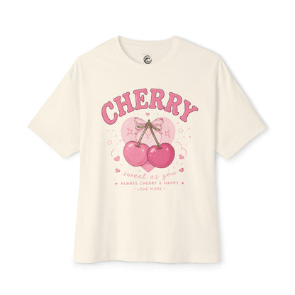 Cherry Graphic Tee — Cute Pink Cherry Vintage Style Shirt
