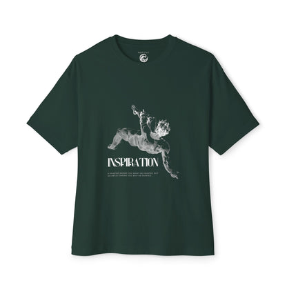 Inspiration Angel Graphic Tee — Oversized Boxy Black T-Shirt