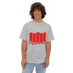 Boxy Tee — Red Bar Yoga Silhouette Graphic