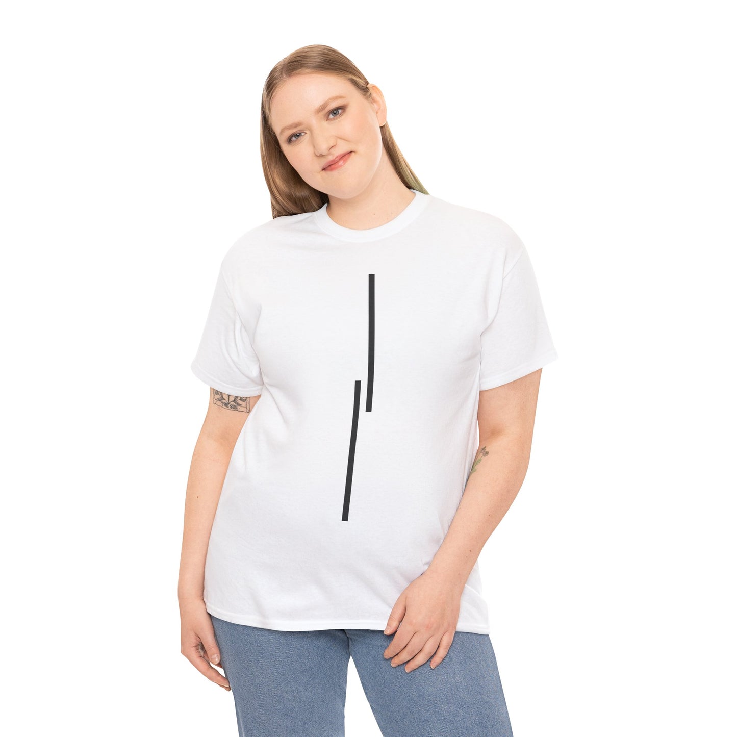 Minimalist Vertical Lines Unisex T‑Shirt — Modern Graphic Tee