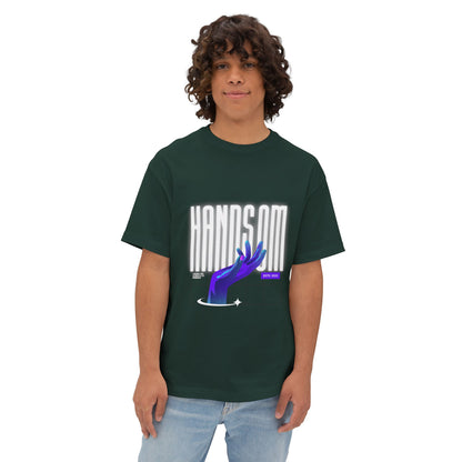 Handsom Glowing Hand Graphic Tee — Vaporwave Aesthetic Oversized Shirt