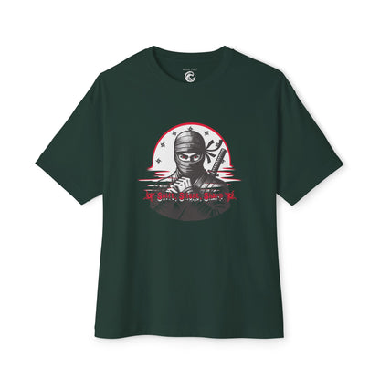 Ninja Warrior Graphic Tee — "Silent Shadow" Oversized Boxy T-Shirt