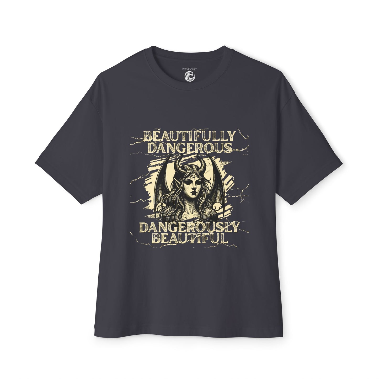Beautifully Dangerous Graphic Tee — “Beautifully Dangerous, Dangerously Beautiful” Gothic Woman Shirt