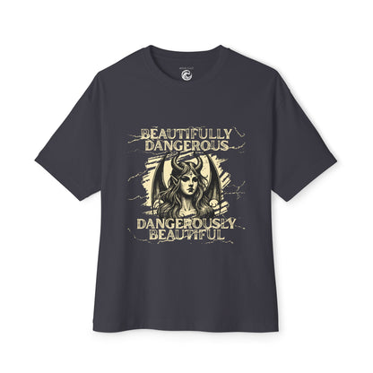 Beautifully Dangerous Graphic Tee — “Beautifully Dangerous, Dangerously Beautiful” Gothic Woman Shirt