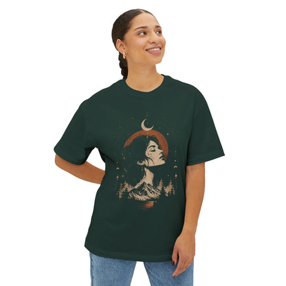 Mystic Moon Woman T-Shirt — Celestial Wilderness Graphic Tee