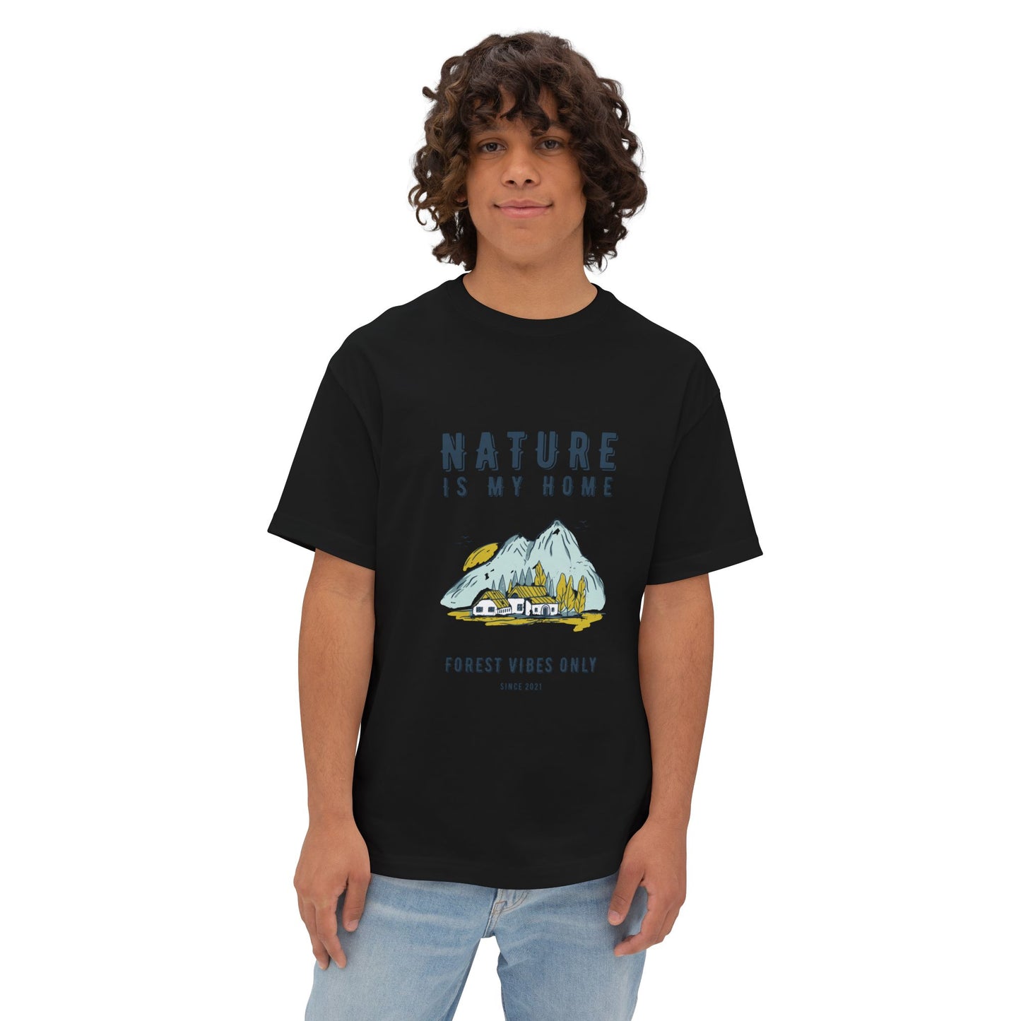 Nature Is My Home T‑Shirt — Mountain Cabin Forest Vibes Tee