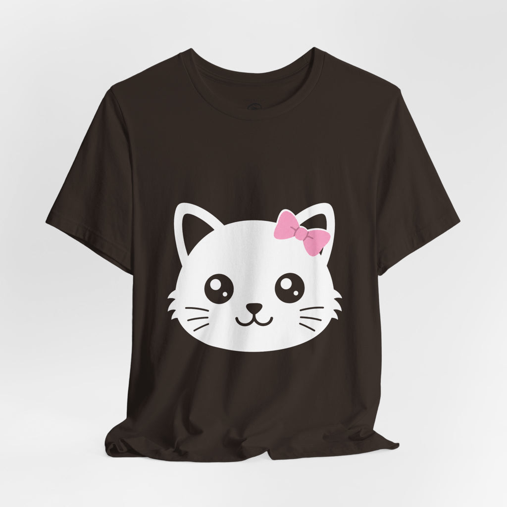 Cute Kawaii Cat Face Tee — Cute Kitty Graphic T-Shirt