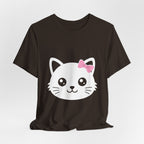 Cute Kawaii Cat Face Tee — Cute Kitty Graphic T-Shirt