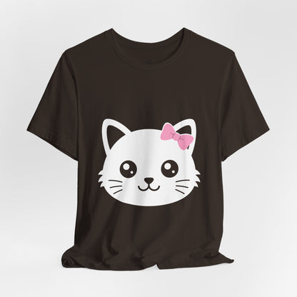 Cute Kawaii Cat Face Tee — Cute Kitty Graphic T-Shirt