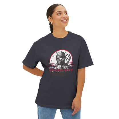 Ninja Warrior Graphic Tee — "Silent Shadow" Oversized Boxy T-Shirt