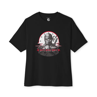 Ninja Warrior Graphic Tee — "Silent Shadow" Oversized Boxy T-Shirt