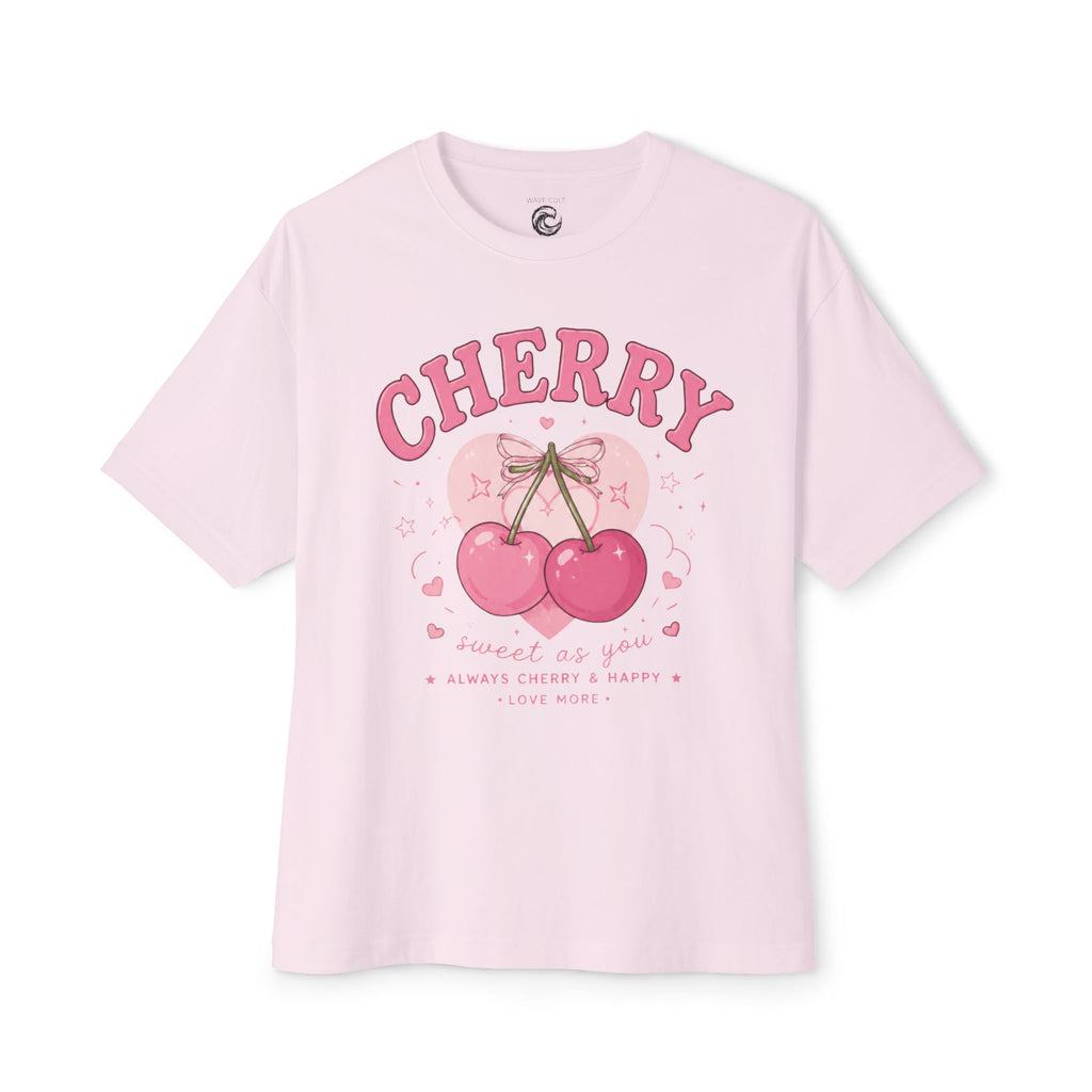 Cherry Graphic Tee — Cute Pink Cherry Vintage Style Shirt