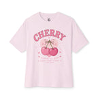 Cherry Graphic Tee — Cute Pink Cherry Vintage Style Shirt