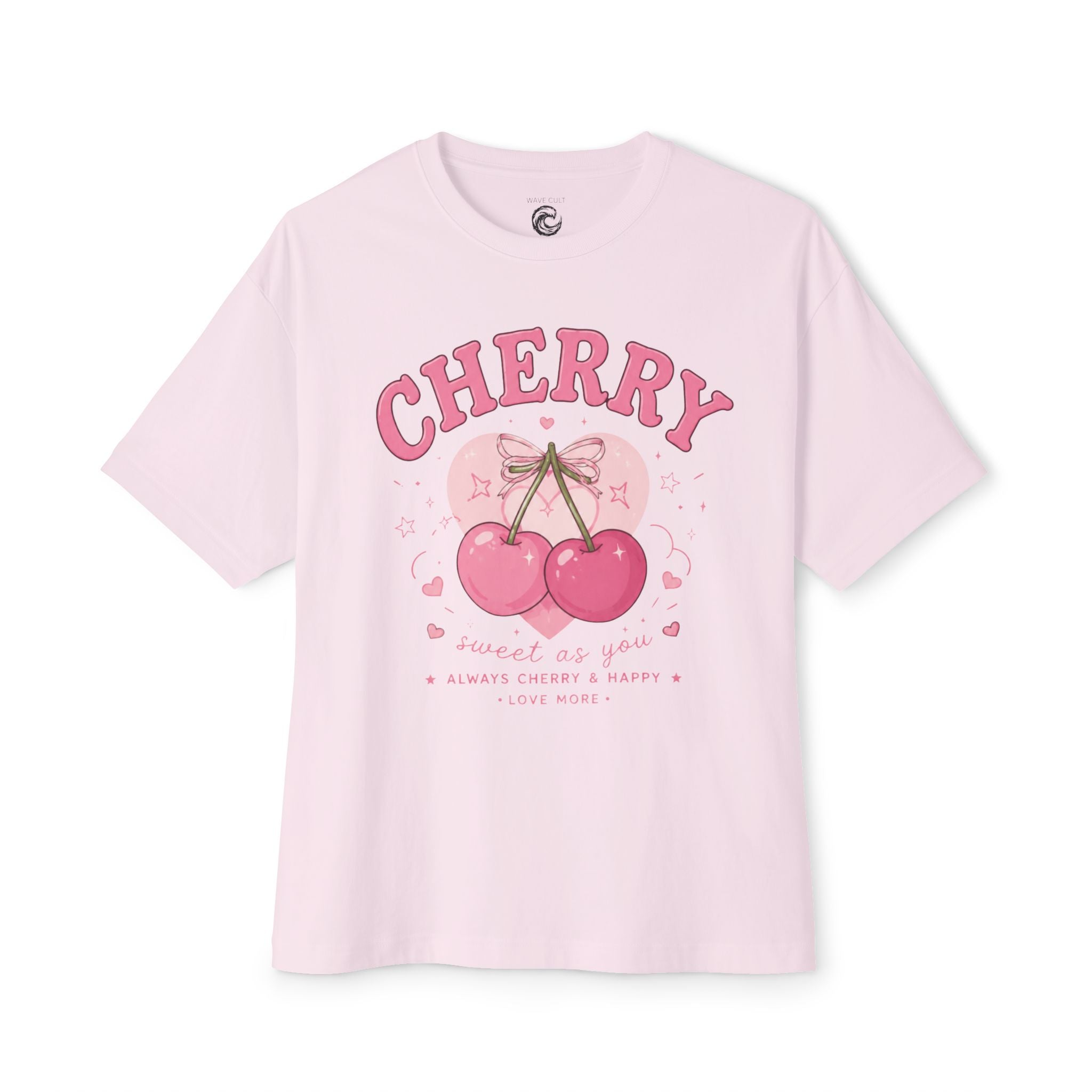 Cherry Graphic Tee — Cute Pink Cherry Vintage Style Shirt