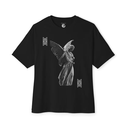 Angel Statue Graphic Tee — 'Pure Remorse' Streetwear Oversized Boxy T‑Shirt