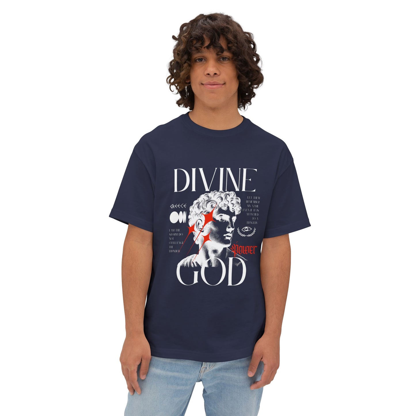Divine God Statue Graphic Tee – Vintage Sculpture Art Shirt