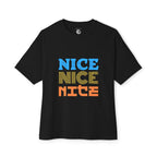 Nice tshirt — Retro Colorblock Graphic T‑Shirt