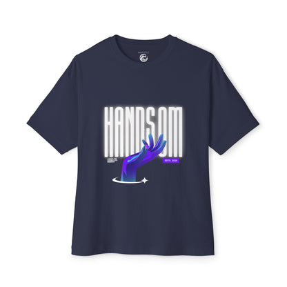 Handsom Glowing Hand Graphic Tee — Vaporwave Aesthetic Oversized Shirt
