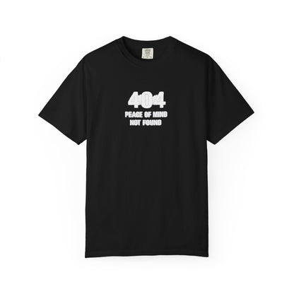 Overthinking Graphic T-Shirt — 404 Peace of Mind Not Found