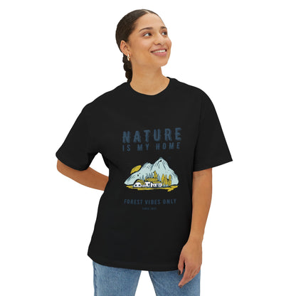 Nature Is My Home T‑Shirt — Mountain Cabin Forest Vibes Tee