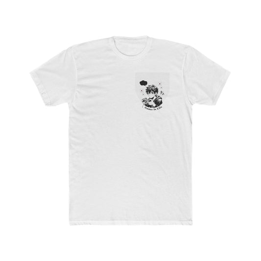 Crew Tee - Retro Dog Portrait "Love Me Like" Pocket Graphic