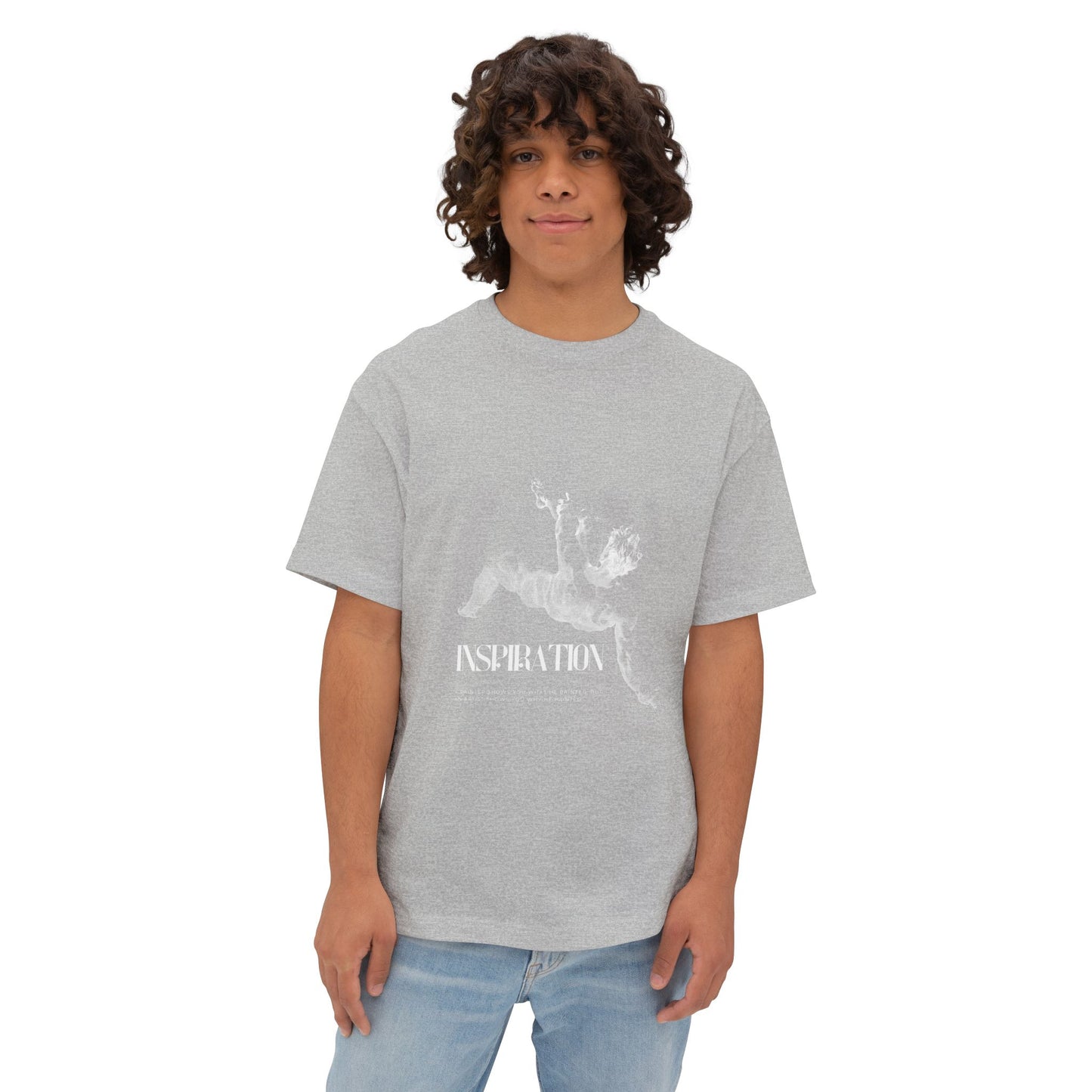 Inspiration Angel Graphic Tee — Oversized Boxy Black T-Shirt