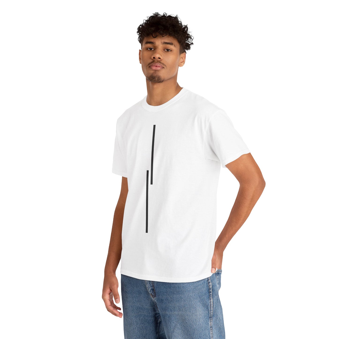 Minimalist Vertical Lines Unisex T‑Shirt — Modern Graphic Tee