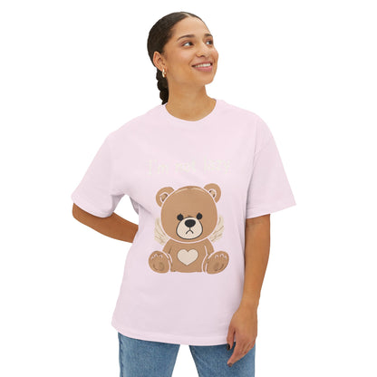 T-Shirt — Cute Angel Bear Graphic Tee ("I'm not lazy")