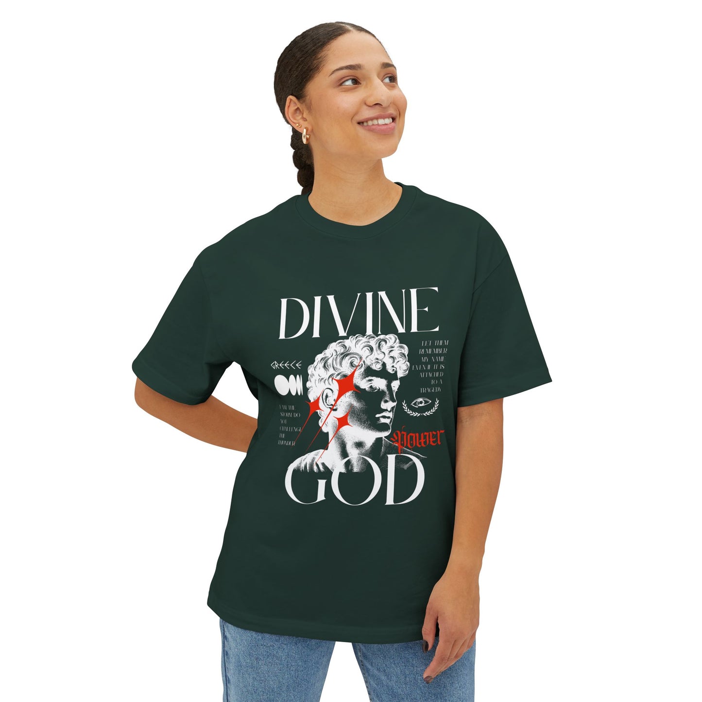 Divine God Statue Graphic Tee – Vintage Sculpture Art Shirt