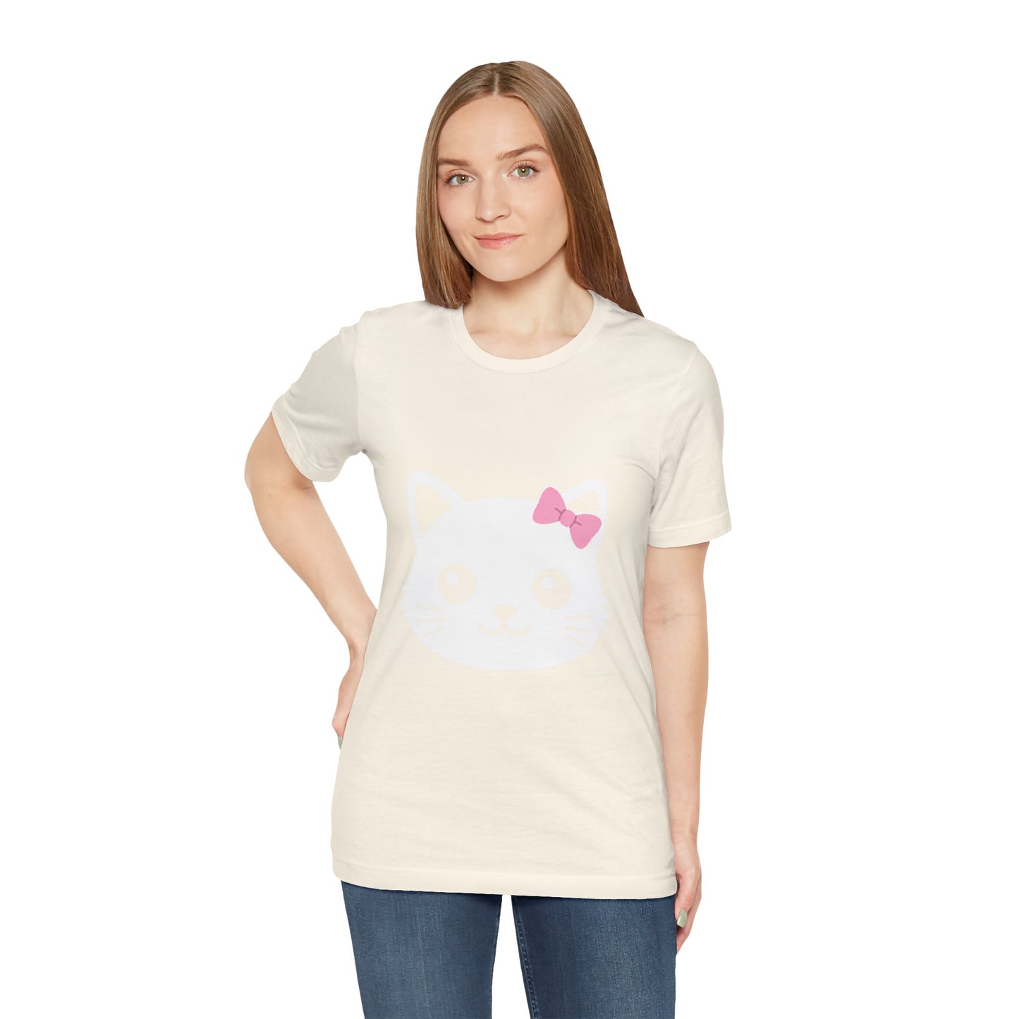 Cute Kawaii Cat Face Tee — Cute Kitty Graphic T-Shirt