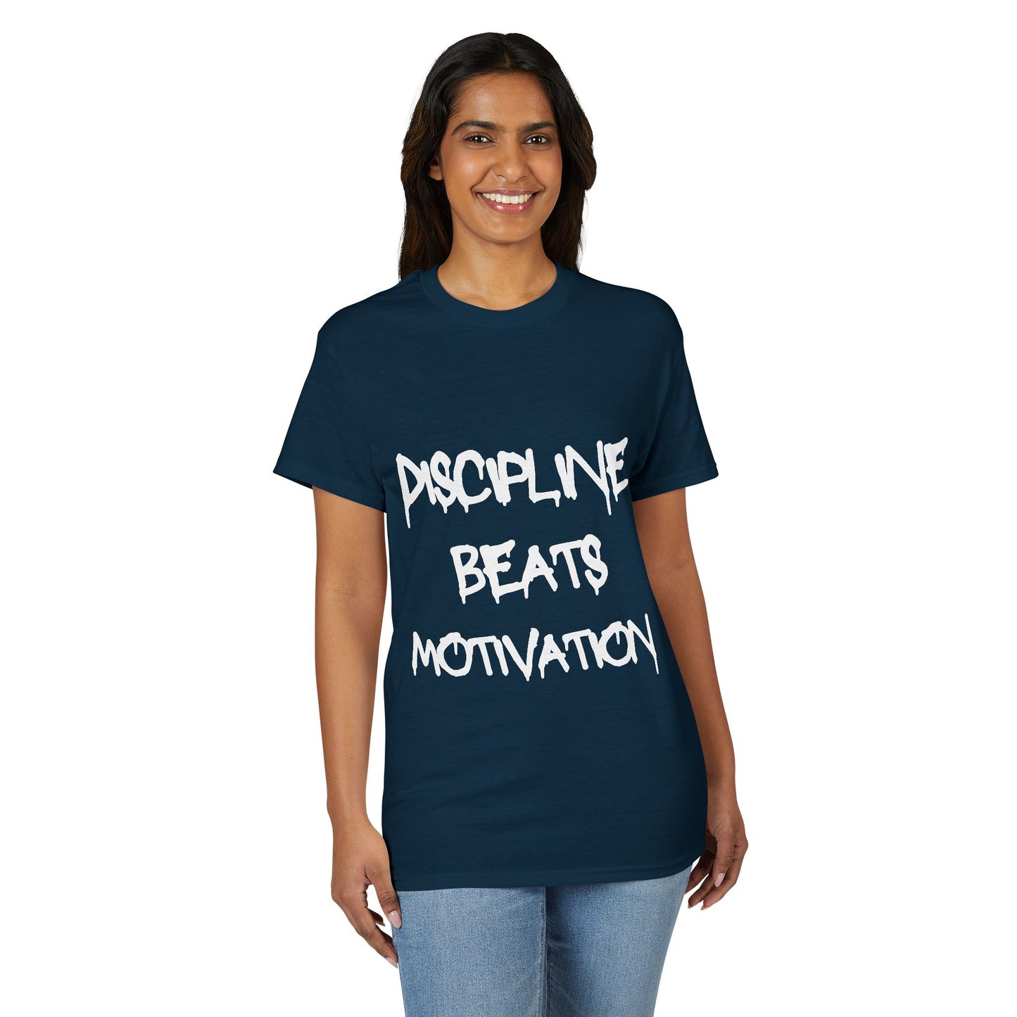 Discipline beats Motivation T‑Shirt — Motivational Gym Fitness Tee