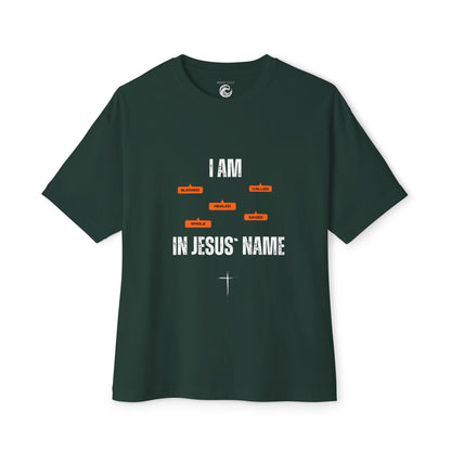 I Am in Jesus' Name Tee — Christian Faith Graphic T-Shirt