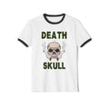 Death Skull Ringer Tee — Smoky Skull Graphic T-Shirt
