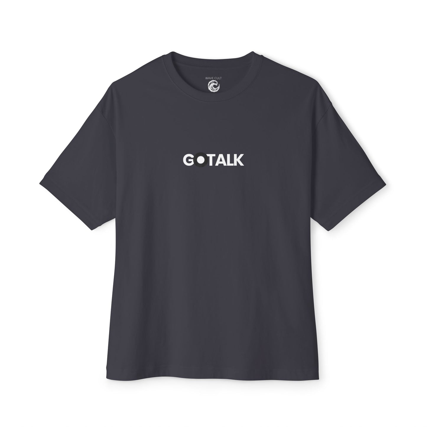 G•TALK Minimal Logo Tee — Oversized Boxy Black T-Shirt