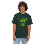 Cyber Gamer Tee — Neon Green Anime Controller Design