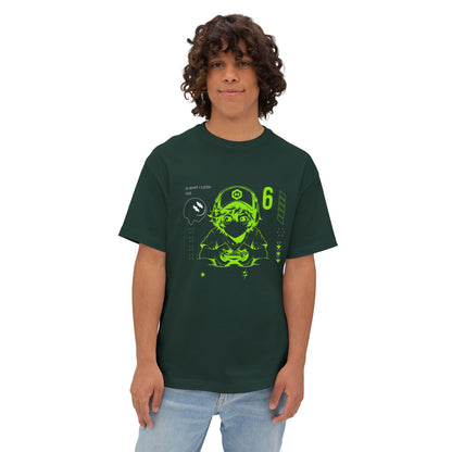 Cyber Gamer Tee — Neon Green Anime Controller Design